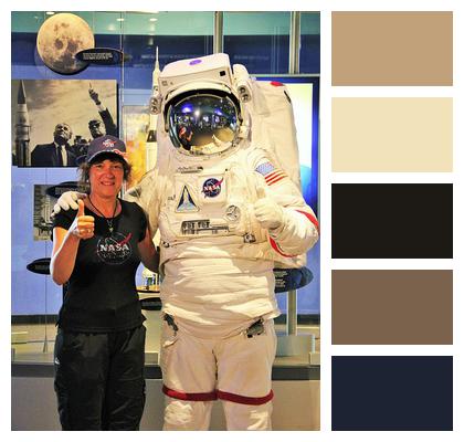 Astronaut And Astronaut At Nasa Spacesuit Image